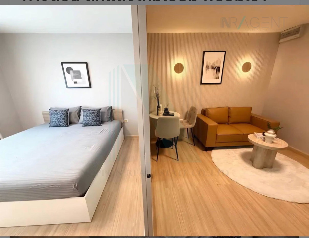 รูป 🔺 ให้เช่าคอนโด สมาร์ท คอนโด วัชรพล อาคาร B ชั้น 4 1 ห้องนอน ขนาด 31 ตรม ใกล้ เซ็นทรัลรามอินทรา - รูปที่ 2/8