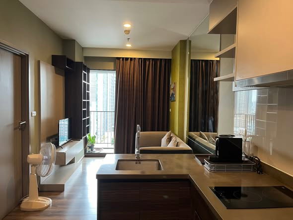 รูป R742/[ให้เช่า] คอนโด ทีล สาทร-ตากสิน (TEAL Sathorn-Taksin) | 1 นอน 35 ตร.ม. ชั้น 15 ห้องแต่งบิ้วอินสวย สภาพพร้อมอยู่ ใกล้ BTS วงเวียนใหญ่ - รูปที่ 7/16