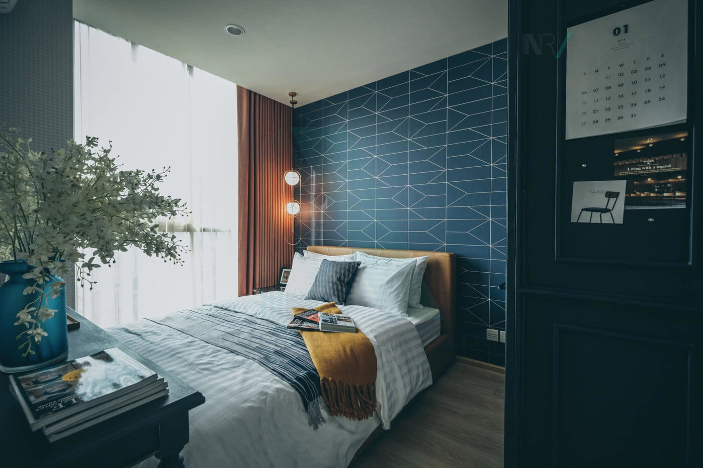 picture For Rent Condo NOBLE REVOLVE RATCHADA 2 Building 1, Floor 35,1 bed room, Room size 27.00 sqm - 1/8