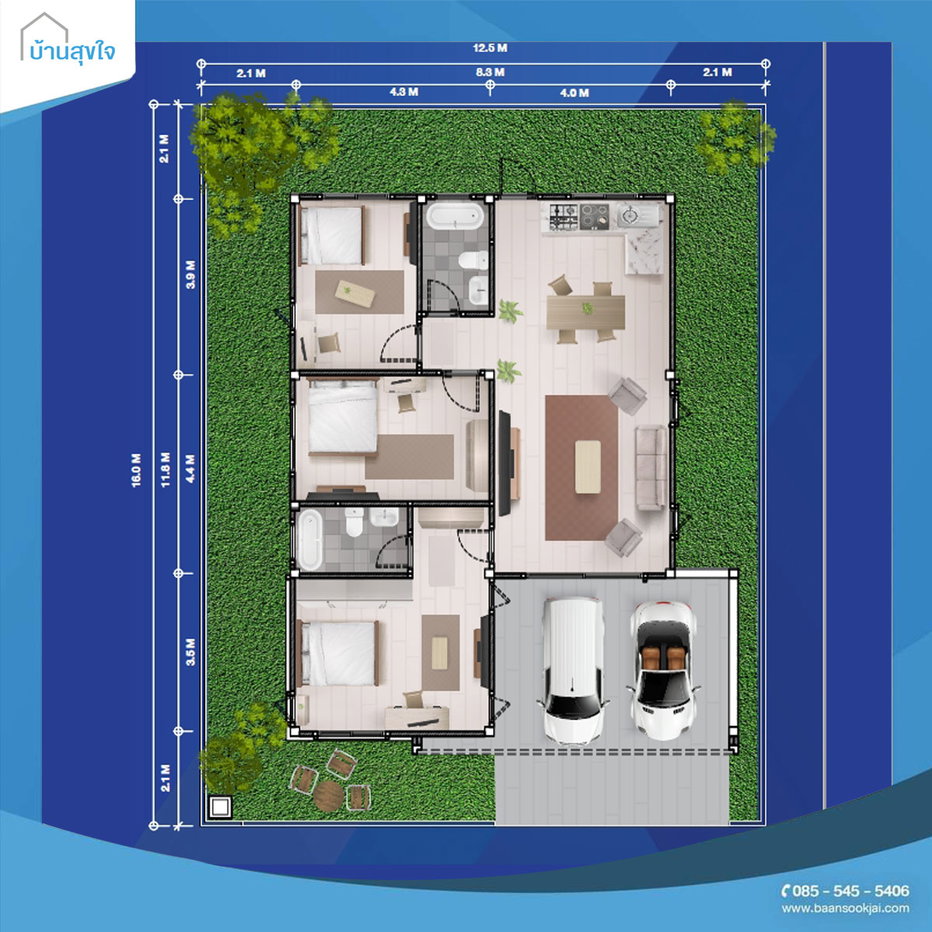รูป บ้านชั้นเดียว บ้านเดี่ยว พิษณุโลก ราคาถูก - รูปที่ 2/11