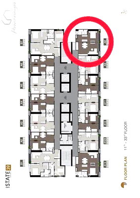 คอนโดให้เช่า : คอนโด 1-ห้องนอน ที่ โนเบิล สเตท 39 ใกล้ BTS พร้อมพงษ์ (ID 2170643)