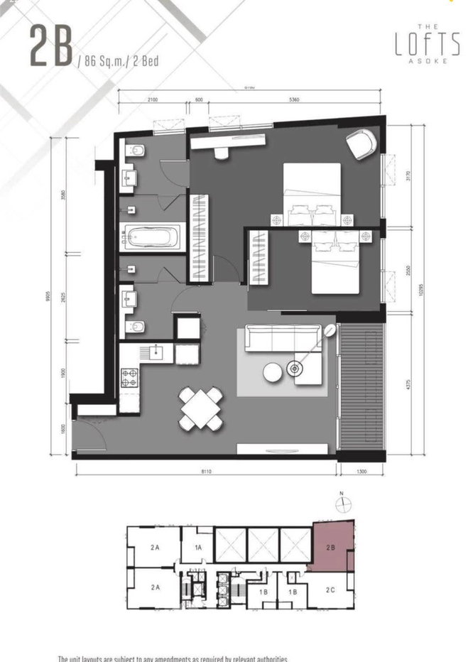 picture 2-BR Condo at The Lofts Asoke near MRT Phetchaburi (ID 3015866) - 13/13