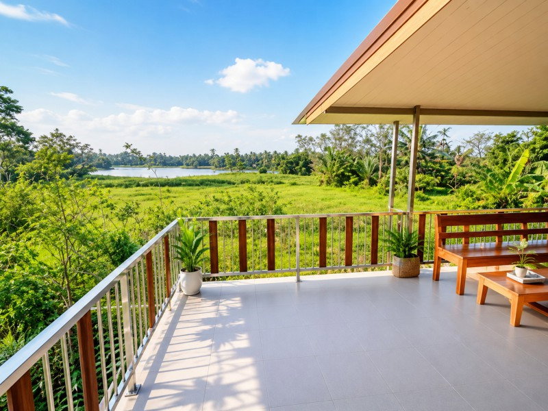 รูป วัดเขาศรีวิชัย รร.บ้านท่าอิฐ 1 กม.AIRBNB บนที่ดิน 3 ไร่ คฤหาสน์หรู 3นอน บางโพธิ์ สุราษฎร์ธานี 3น้ำ 189 ตร.ม. - รูปที่ 8/8