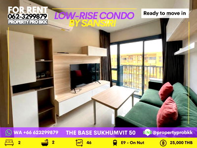 คอนโดให้เช่า : 🌿✨ ให้เช่า The Base Sukhumvit 50 คอนโด 2 ห้องนอน บรรยากาศรีสอร์ท ใกล้ BTS อ่อนนุช พร้อมรถรับส่งฟรี