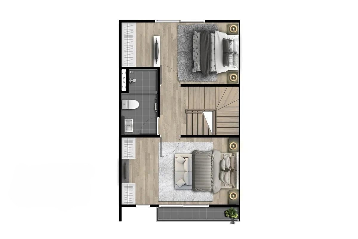 รูป S1412 🏡✨ ขายทาวน์โฮม 3 ชั้น บ้านกลางเมือง พหลโยธิน–รามอินทรา  ใกล้ BTS สายหยุด เพียง 6.39 ล้านบาท - รูปที่ 20/21