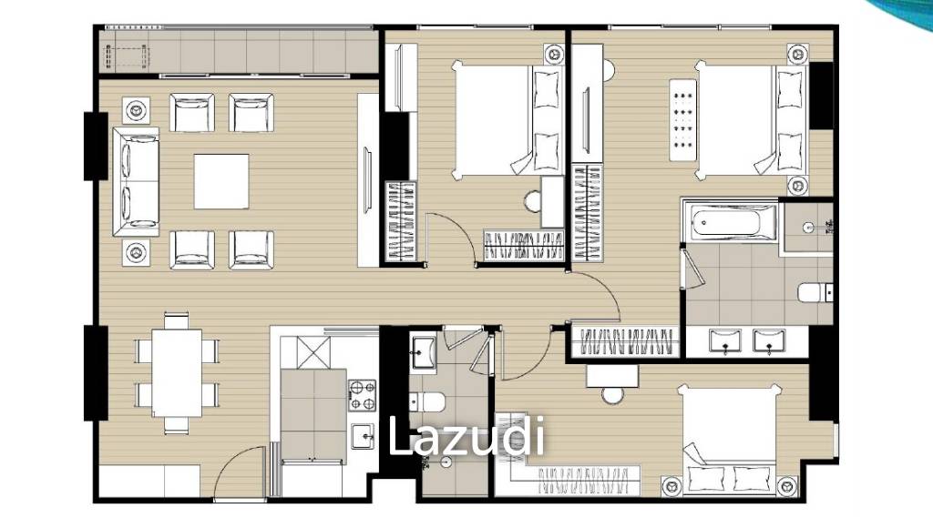 picture 3 Bed 2 Bath 105.77 SQ.M IDEO Sukhumvit - Rama 4 - 1/1