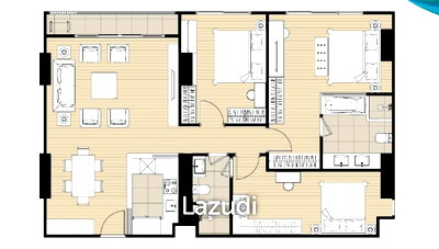 ขายคอนโด : 3 Bed 2 Bath 110.59 SQ.M IDEO Sukhumvit - Rama 4