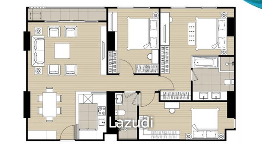 3 Bed 2 Bath 110.59 SQ.M IDEO Sukhumvit - Rama 4