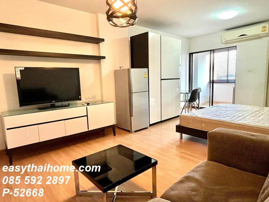 รูป P-52668 (ให้เช่าคอนโดใกล้ BTS พระโขนง และ MRT ศูนย์วัฒนธรรม) ศุภาลัย ซิตี้ รีสอร์ท รามคำแหง ห้องสตูดิโอ Line: @easythaihome 085-592-2897 - รูปที่ 3/6