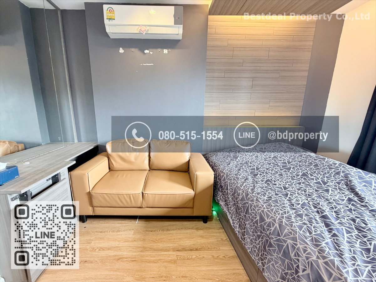 รูป Bestdeal ให้เช่า Studio 22ตรม.ราคา 12,500/เดือนเท่านั้น เฟอร์นิเจอร์และเครื่องใช้ไฟฟ้าครบ “IDEO MOBI RAMA 9” ใกล้MRT และ เซ็นทรัลพระราม 9 เพียง 80 ม. - รูปที่ 5/12