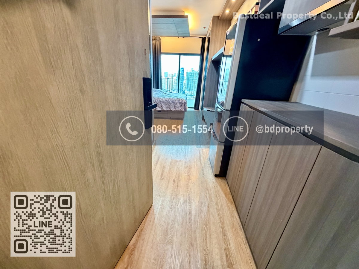 รูป Bestdeal ให้เช่า Studio 22ตรม.ราคา 12,500/เดือนเท่านั้น เฟอร์นิเจอร์และเครื่องใช้ไฟฟ้าครบ “IDEO MOBI RAMA 9” ใกล้MRT และ เซ็นทรัลพระราม 9 เพียง 80 ม. - รูปที่ 10/12