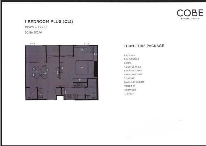 picture Condo for rent 1bedroom , COBE Ratchada-Rama 9 Pet friendly : Tel 082-389-9314 (Boo) - 5/25
