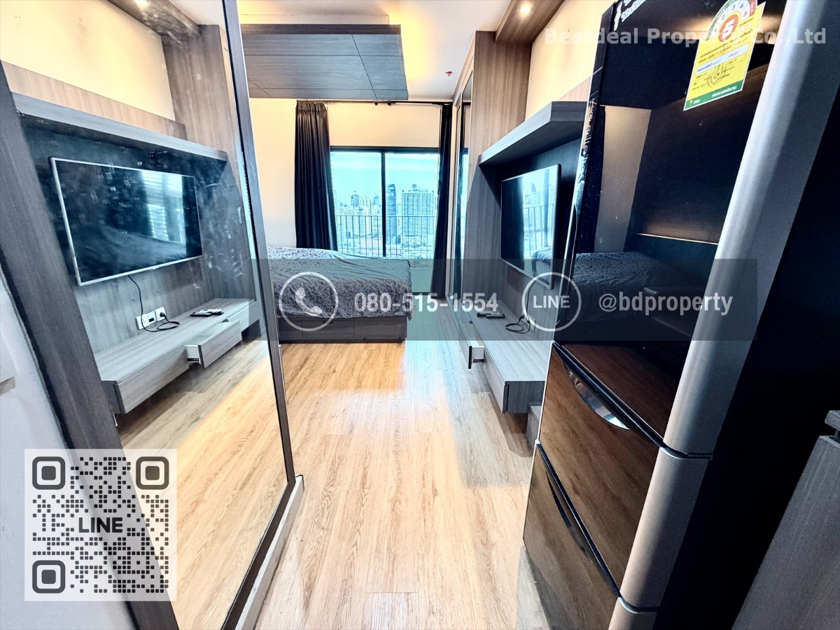 รูป Bestdeal ให้เช่า Studio 22ตรม.ราคา 12,500/เดือนเท่านั้น เฟอร์นิเจอร์และเครื่องใช้ไฟฟ้าครบ “IDEO MOBI RAMA 9” ใกล้MRT และ เซ็นทรัลพระราม 9 เพียง 80 ม. - รูปที่ 9/12