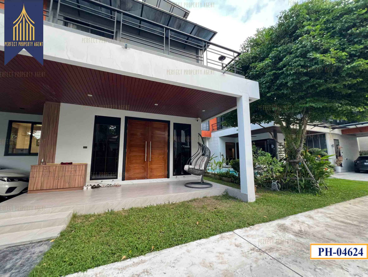 รูป ขายบ้าน 2 หลัง บนเนื้อที่ 200 วา พัฒนาการ 58 ศรีนครินทร์ สระว่ายน้ำ Fully furnished - รูปที่ 5/60