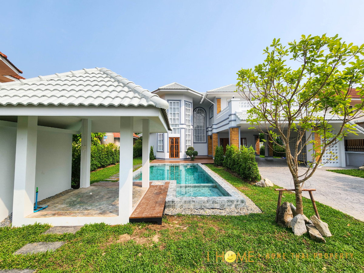 รูป  ให้เช่า Pool Villa 2 ชั้น พร้อมสระว่ายน้ำส่วนตัว ใกล้โรงเรียนนานาชาติ # ASP-V0046 - รูปที่ 3/54