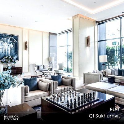 คอนโดให้เช่า : เช่าคอนโด Q1 Sukhumvit💎 2นอน 108.11ตร.ม. 120k ห้องวิวสวย กว้าง พร้อมตกแต่งครบ 🌆 ติด BTS นานา 