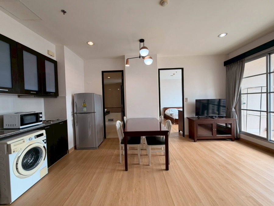 รูป 🏙️ Baan Klang Krung Siam-Pathumwan ห้องใหญ่ 60 ตร.ม. วิวโล่ง 🛁 มีอ่างอาบน้ำ ใกล้ BTS ราชเทวี เพียง 20K/เดือน ✨ - รูปที่ 2/12