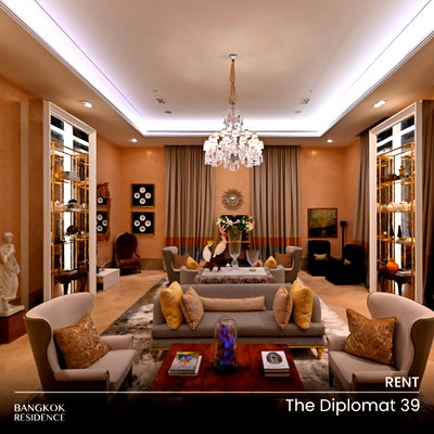 Condos for rent : Rental Condo 🔥 The Diplomat 39, 1BR 62 sq.m. 55K 💥 Rare unit, great value, Near BTS Phrom Phong 