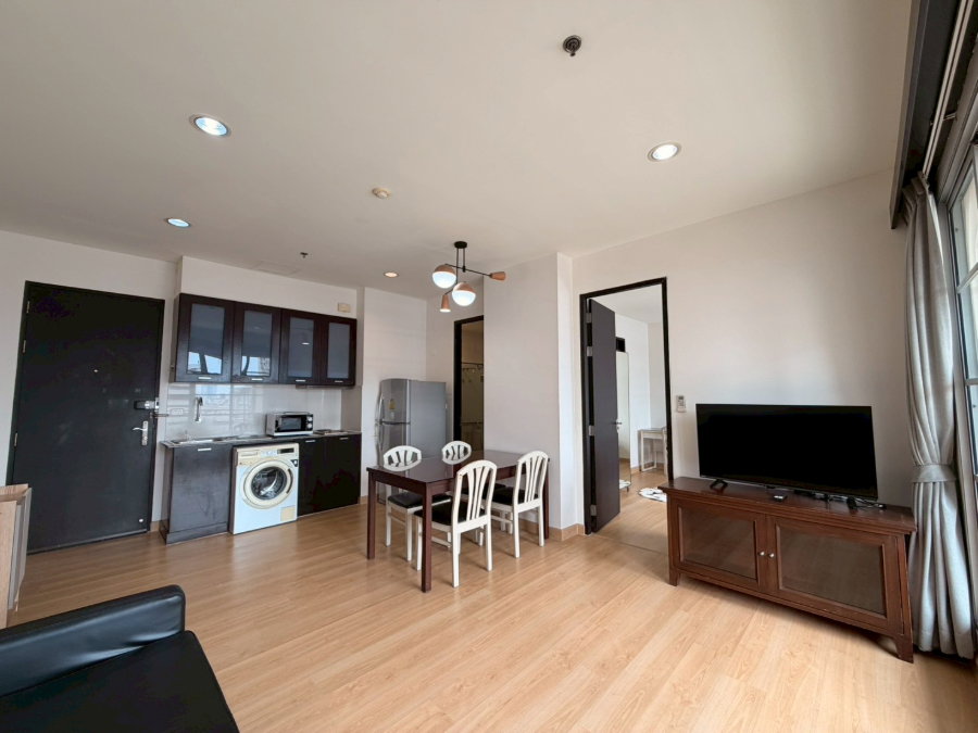 รูป 🏙️ Baan Klang Krung Siam-Pathumwan ห้องใหญ่ 60 ตร.ม. วิวโล่ง 🛁 มีอ่างอาบน้ำ ใกล้ BTS ราชเทวี เพียง 20K/เดือน ✨ - รูปที่ 7/12
