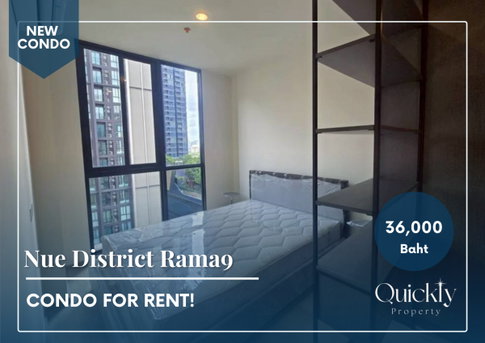 Nue District Rama9 | Price 36,000 THB | Beautiful room, great location, fully furnished, ready to move in.