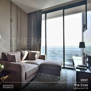 Rental Condo 🌠 The Esse Sukhumvit 36, 2BR 73 sq.m. 80K 🌃 High-floor beautiful unit, next to BTS Thonglo