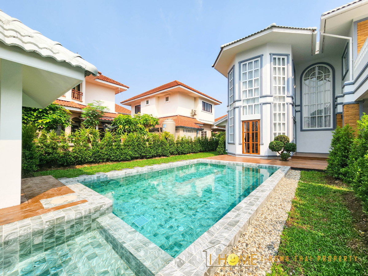 รูป  ให้เช่า Pool Villa 2 ชั้น พร้อมสระว่ายน้ำส่วนตัว ใกล้โรงเรียนนานาชาติ # ASP-V0046 - รูปที่ 6/54
