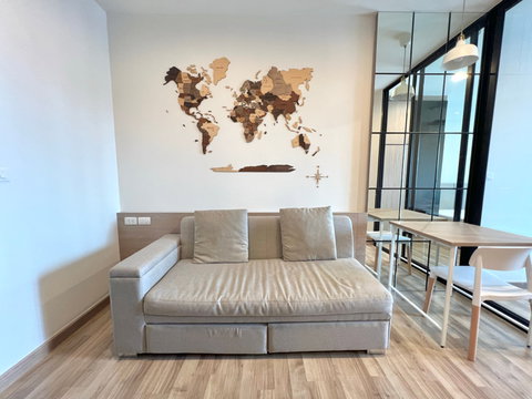 Ready to move in, Niche mono sukhumvit-bearing, Corner Unit | Designer Built-ins | 250 m to BTS Bearing | High Floor (26th) | City View