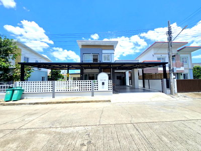 บ้านเดี่ยว วิทยาลัยเทคนิคกาญจนาภิเษกมหานคร : บ้านรีโนเวทใหม่ พร้อมอยู่ ราคาสุดคุ้ม สไตล์โมเดิร์น ทันสมัย ตกแต่งใหม่ทั้งหมด หมู่บ้าน ฟลอร่าวิลล์ เฟส17 ซ.4 สุวินทวงศ์38 ลำผักชี หนองจอก