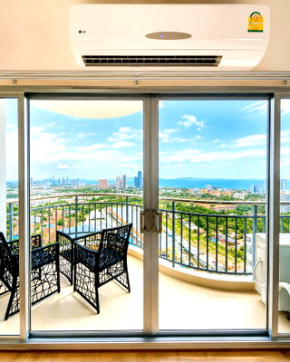 Condos for rent Big C Super Center South Pattaya  : ⛵ Suplai mare ⛵ Sea view / 34F / 2bedrooms >> THB25,000/month彡