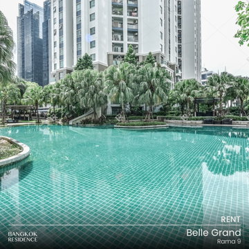Rental Condo 🌃 Belle Grand Rama 9, 2BR 96 sq.m. 45K ❗ Beautiful Unit, Ready to Move In, Near MRT Rama 9