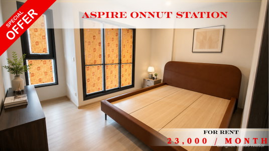 รูปภาพ 🍀🍀 Hot Price 🔥🔥 Condo for Rent at Aspire Onnut Station 🌸 🚆 Near BTS On Nut ✨ Ready to Move In 🔖 Property Code: A11580