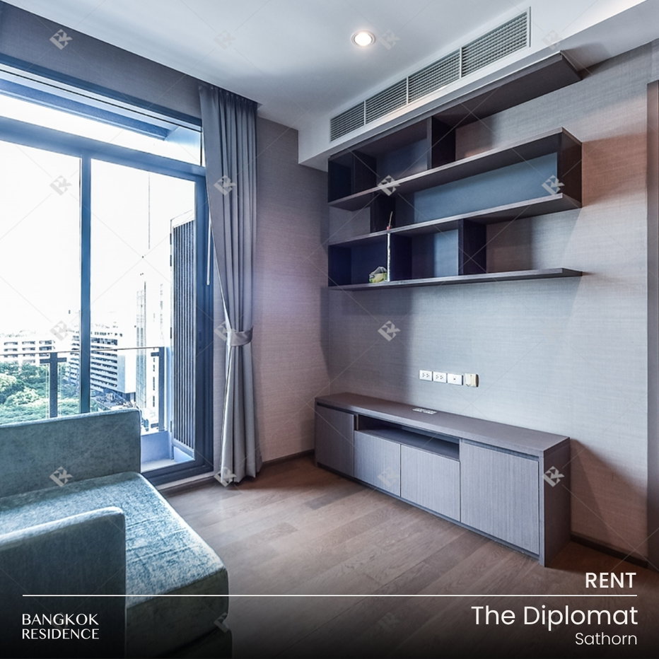 รูป เช่าคอนโด 🌆 The Diplomat Sathorn 2นอน 66.34ตร.ม. 45k ห้องสวย เฟอร์ครบ ใกล้ BTS สุรศักดิ์ - รูปที่ 1/9