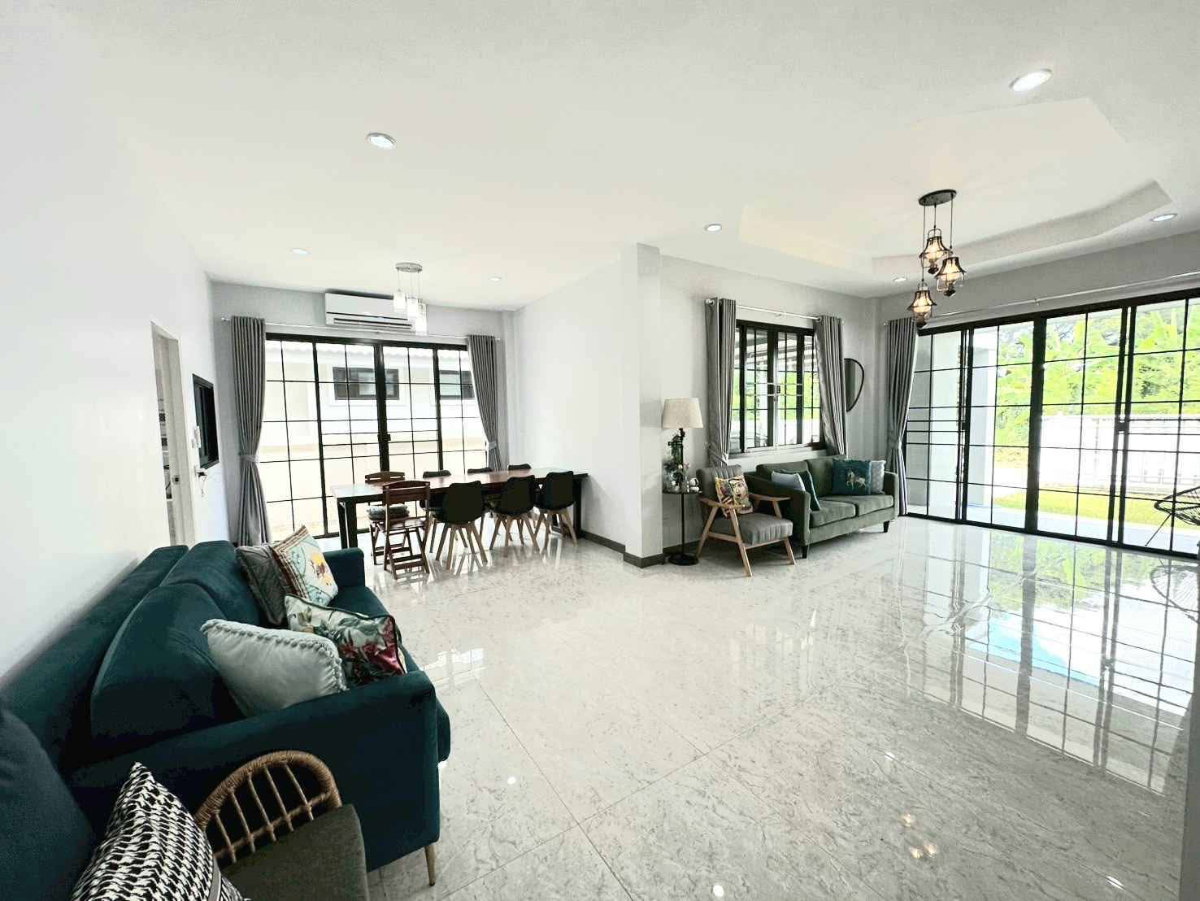 รูป ให้เช่าบ้านใหม่ สนามบินเชียงใหม่ บ้านชั้นเดียวหลังใหญ่ เฟอร์ครบพร้อมอยู่ เลี้ยงสัตว์ได้ (R1262) T.0946511456 - รูปที่ 4/15