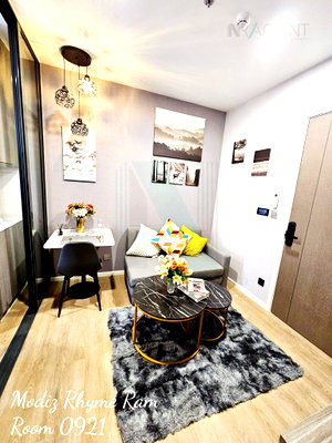 Condos for rent : For Rent Condo MODIZ RHYME RAMKHAMHAENG Building 1, Floor 9,1 bed room, Room size 26.00 sqm