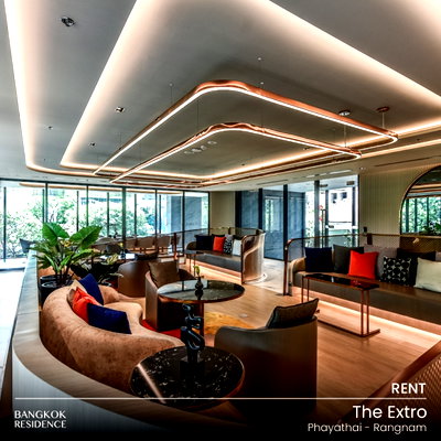 Condos for rent : Rental Condo 🌇 The Extro Phayathai-Rangnam, 2BR 66.7 sq.m. 65K 🛌🏻 Beautiful unit, fully furnished, near BTS Victory Monument 