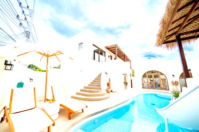 Houses for sale Chonburi : Modern Mediterranean Pool Villa for Sale Jomtien Pattaya