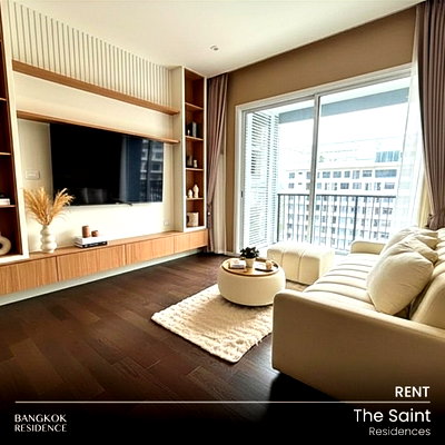 Condos for rent : Rental Condo 💎 The Saint Residences, 2BR 64.2 sq.m. 33K 🎀 Minimal Luxury Design, Beautiful Unit, Near MRT Phahon Yothin 