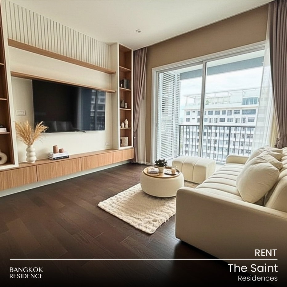 รูป เช่าคอนโด 💎 The Saint Residences 2นอน 64.20ตร.ม. 33k 🎀 ห้องแต่งสวย Minimalist Luxury ใกล้ MRT พหลโยธิน   - รูปที่ 1/6