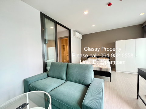 *** Condo for rent : Life Asoke-Rama9 Studio Close kitchen High floor Fully furnished near MRT Rama9 ***
