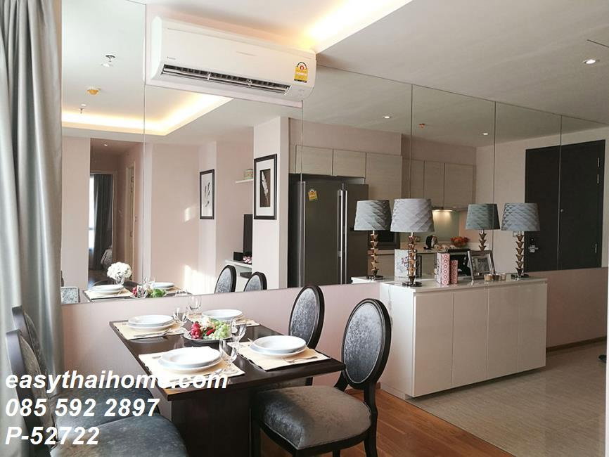 รูป P-52722 (ให้เช่าคอนโดใกล้ BTS พร้อมพงษ์) เอช สุขุมวิท 43 ห้อง 2นอน2น้ำ ชั้น12A วิวเมือง Line: @easythaihome 085-592-2897 - รูปที่ 4/11