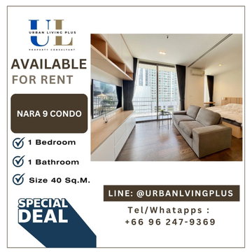 ( UL2606223 ) ✨Tel/Line 096-2479369✨FOR RENTNARA9 CONDO 1 bedrooms, 1 bathrooms, Size 40 Sq.M. Nice room !!! 🔥🔥🔥