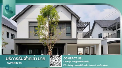 Luxury house for rent, Centro Bangna, brand new house, never occupied, fully furnished. Convenient location, 5 minutes from Mega Bangna.-RW008103