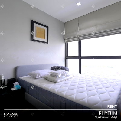 คอนโดให้เช่า : เช่าคอนโด 🌃  Rhythm Sukhumvit 44/1 ห้อง2 นอน 52ตร.ม. 30k 🌠 ยูนิตสวยชั้นสูง ใกล้ BTS พระโขนง  