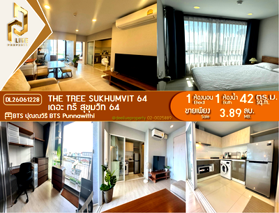 ขายคอนโด : DL26061228 ขายคอนโด เดอะ ทรี สุขุมวิท 64 (The Tree Sukhumvit 64) ใกล้ BTS ปุณณวิถี พร้อมเข้าอยู่ โทรด่วน 0653619502 LineID @952jdxxk