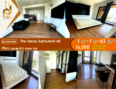 Condos for rent : DL26061168 Condo for rent, The Sense Sukhumvit 68 near BTS Udom Suk, ready to move in, call urgently 0653619502 LineID @952jdxxk