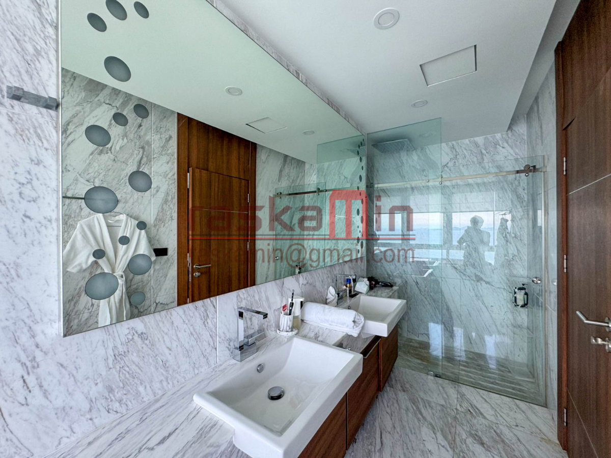 รูป The Palm Wongamat – เพนท์เฮาส์ 3 ชั้น | 4 ห้องนอน | สระว่ายน้ำส่วนตัว | วิวทะเลพาโนรามา | เช่า 600,000 บาท/เดือน - รูปที่ 36/54