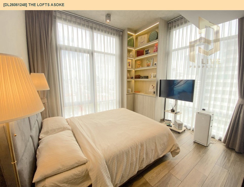 รูป DL26061248 ให้เช่าคอนโด เดอะ ลอฟท์ อโศก (The Lofts Asoke ) ใกล้ MRT เพชรบุรี พร้อมเข้าอยู่ โทรด่วน 0653619502 LineID @952jdxxk - รูปที่ 5/8