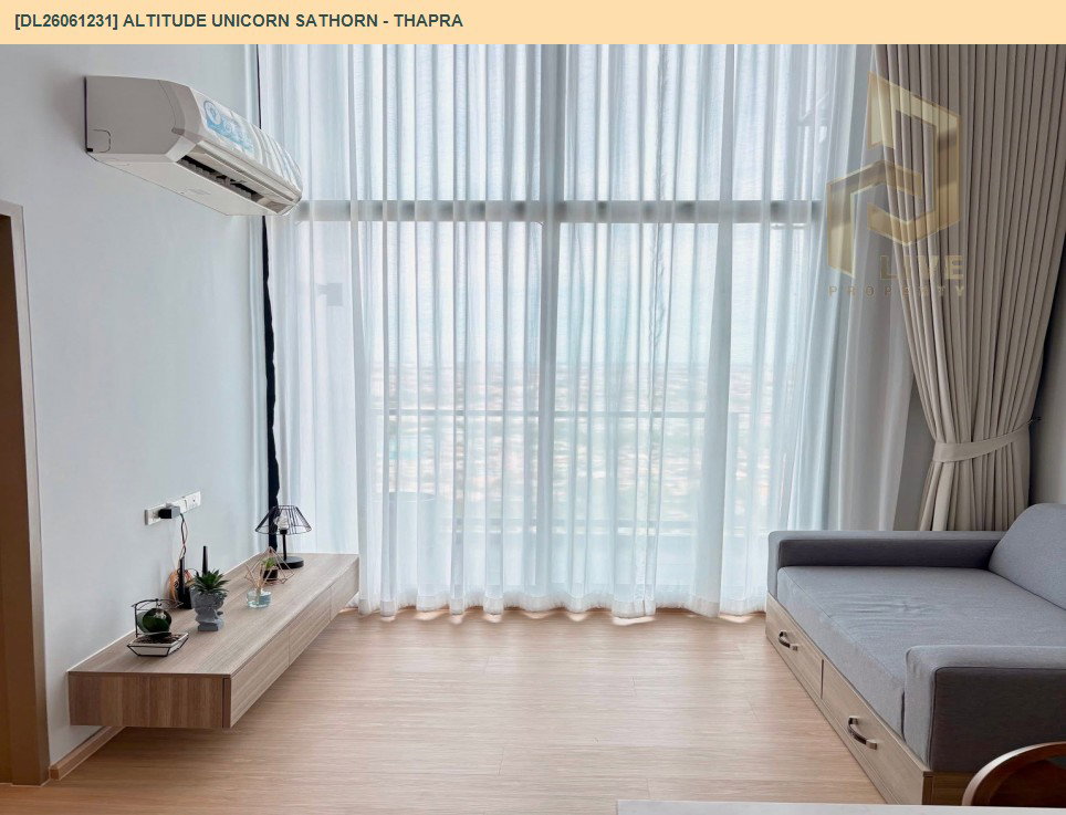 รูป DL26061231 ให้เช่าคอนโด อัลติจูด ยูนิคอร์น สาทร - ท่าพระ (Altitude Unicorn Sathorn - Thapra) ใกล้ BTS ตลาดพลู พร้อมเข้าอยู่ โทรด่วน 0614453194 LineID @952jdxxk - รูปที่ 6/9