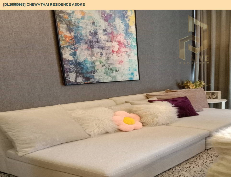 รูป DL26060986 ให้เช่าคอนโด ชีวาทัย เรสซิเดนซ์ อโศก (Chewathai Residence Asoke ) ใกล้ MRT พระราม 9 พร้อมเข้าอยู่ โทรด่วน 0653619502 LineID @952jdxxk - รูปที่ 4/12
