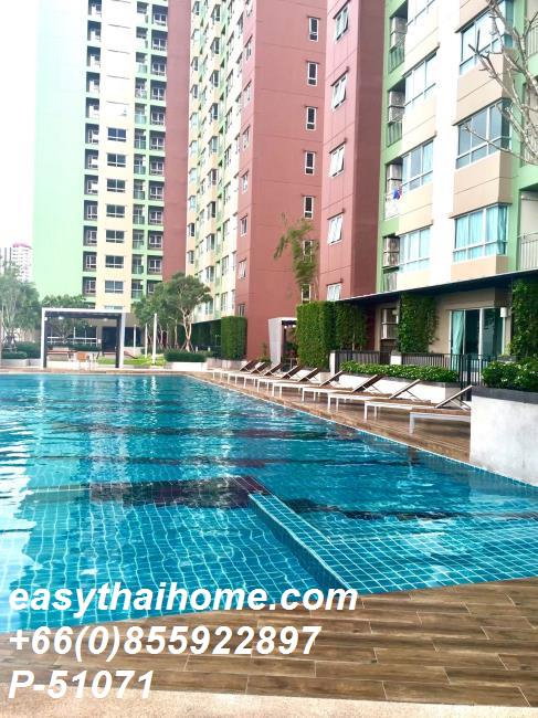 รูป P-51071 — ให้เช่าคอนโด ชั้น 11 อาคาร A Lumpini Place Srinakarin - Huamak Station ใกล้ Airport Link หัวหมาก 085-592-2897 Line: @easythaihome - รูปที่ 10/23